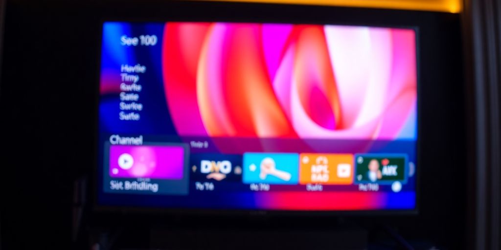 Gold IPTV interface on screen