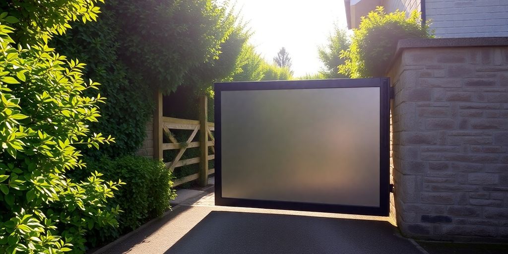 Sliding gate on a tight driveway in Cornwall.