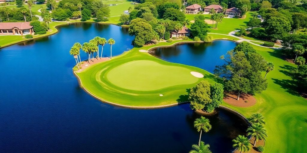 TPC Sawgrass's famous 17th hole island green.