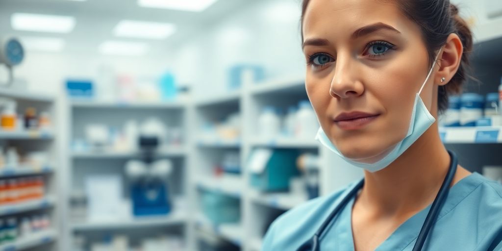 Pharmacist in a hospital setting.