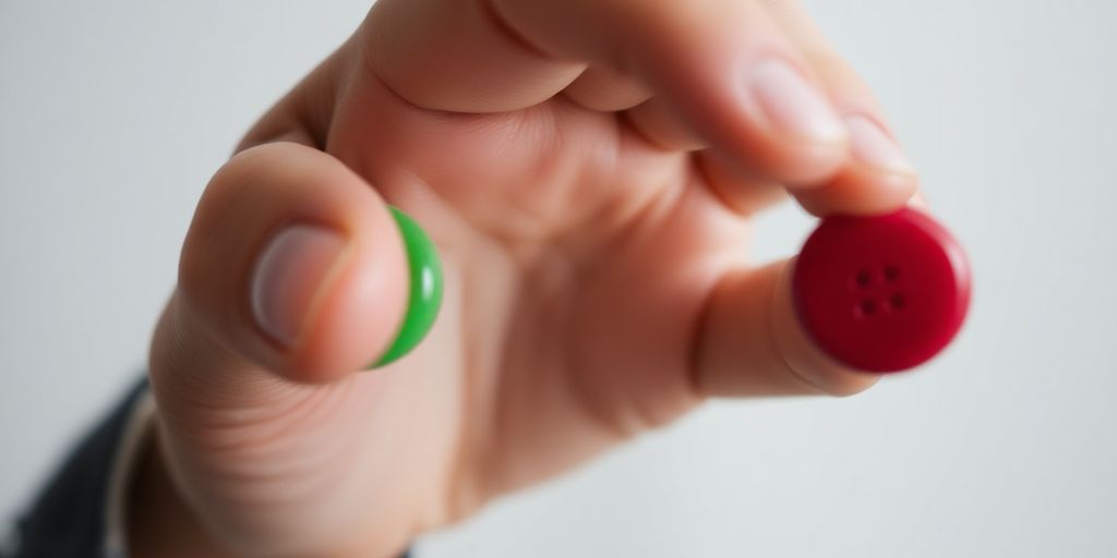 Person making a choice.