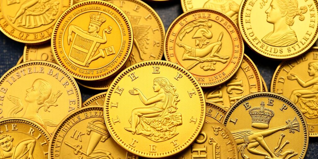 Collections de pièces d'or de la Révolution Française.