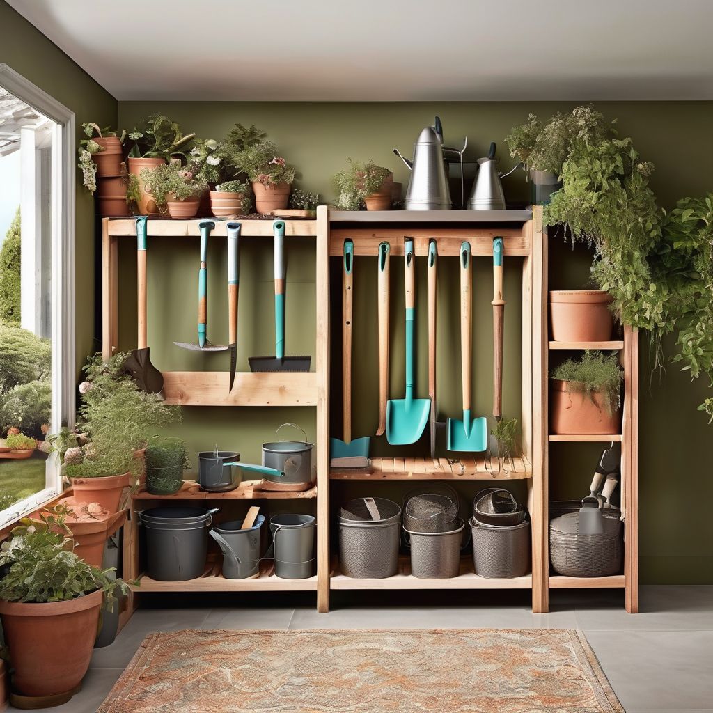 clean garden tools storage solutions