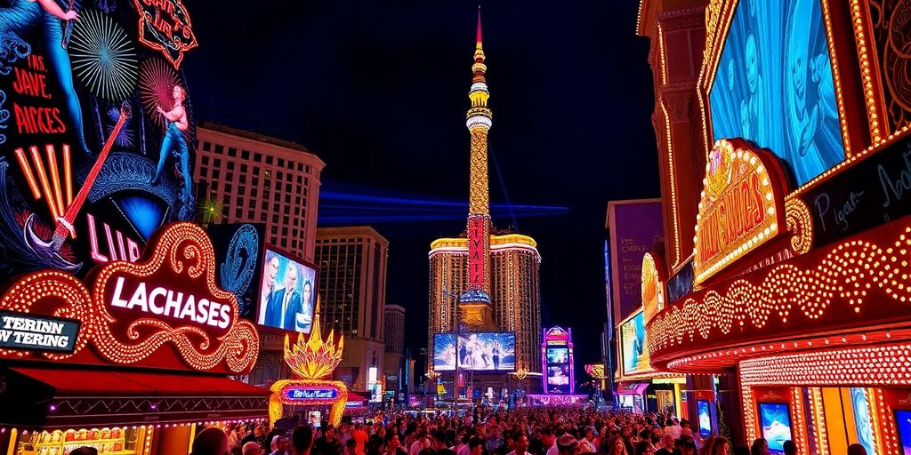 Vibrant nightlife and entertainment in Las Vegas, 2025.