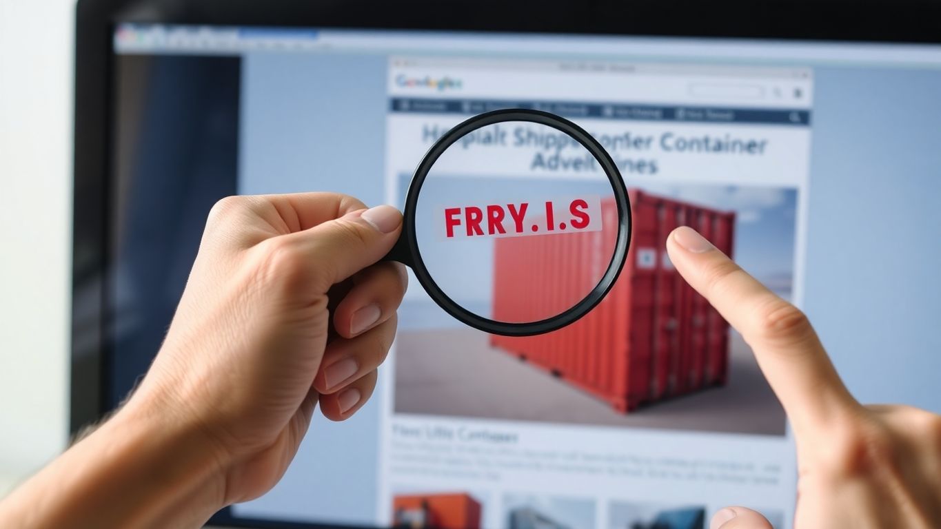 Shipping container scam warning.