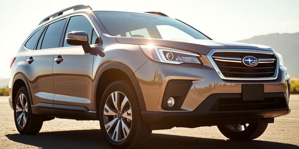 Subaru Tribeca SUV parked outdoors.
