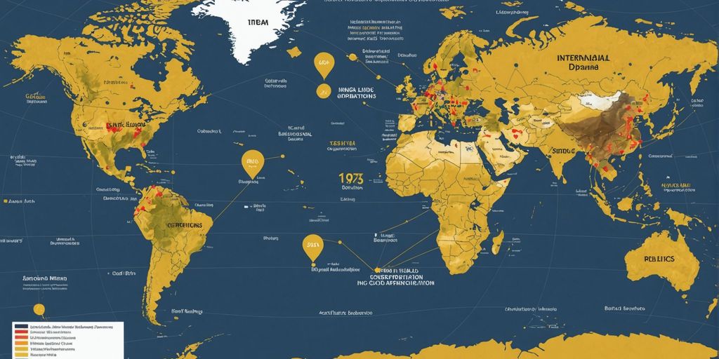 Map of Barrick Gold's global mines