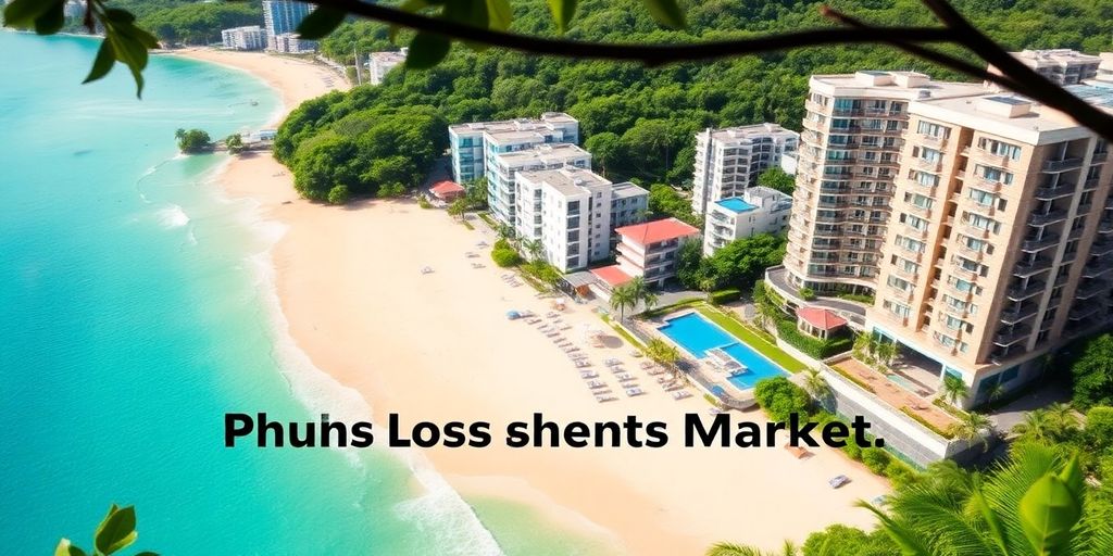Panoramic view of Patong Beach and condos.