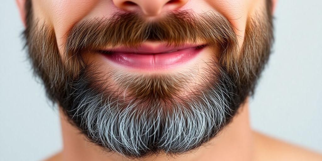 Man with groomed beard, smiling