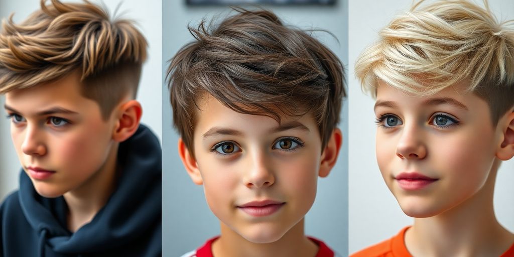 Trendige Kurzhaarschnitte für Jungs ab 10 Jahren.