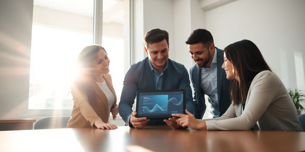 Équipe belge modernisant la communication d'un bureau
