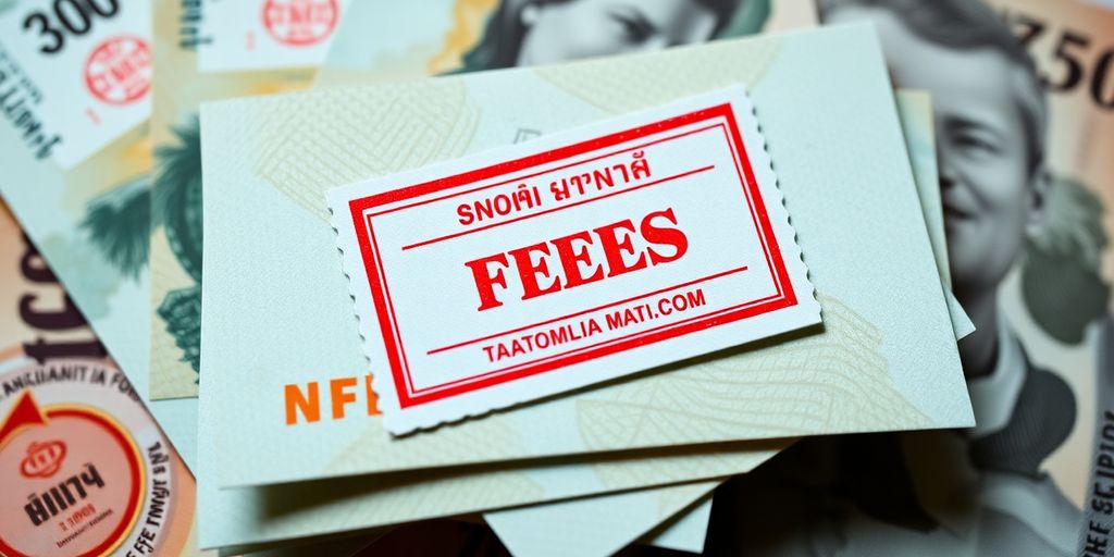 Thai baht banknotes and a stamp.