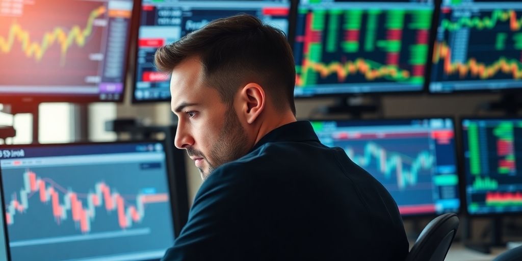 Trader at desk analyzing market data for Iron Condor.