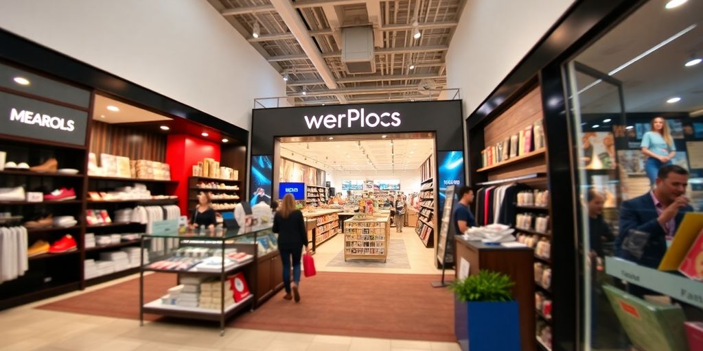 Bright, modern store interior with dedicated brand space.