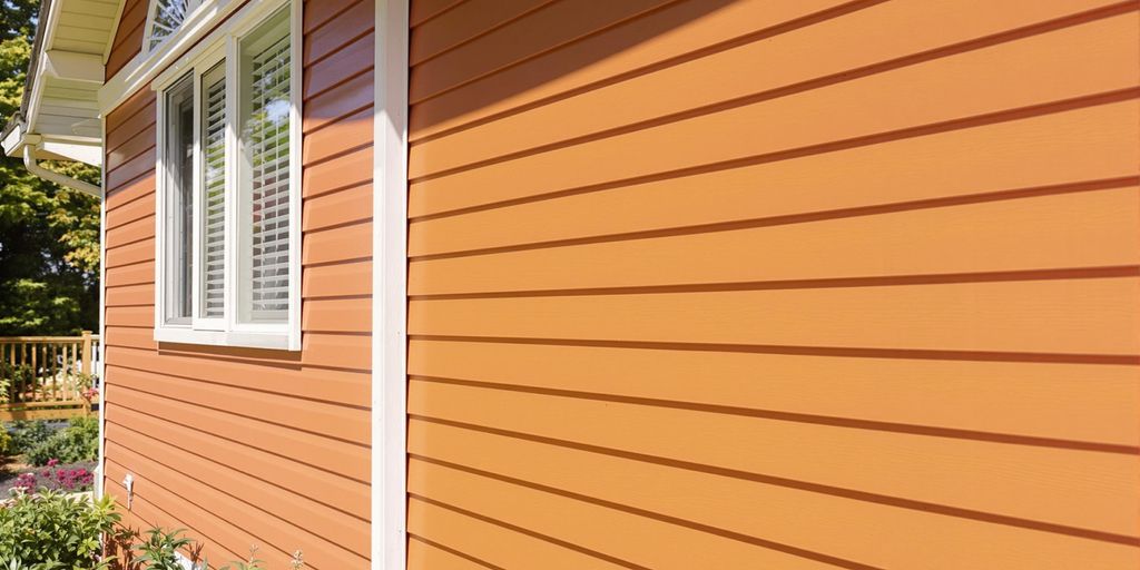 Freshly installed siding on a beautiful home exterior.