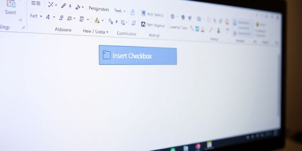 Ein Computerbildschirm mit Microsoft Word und Kontrollkästchen.