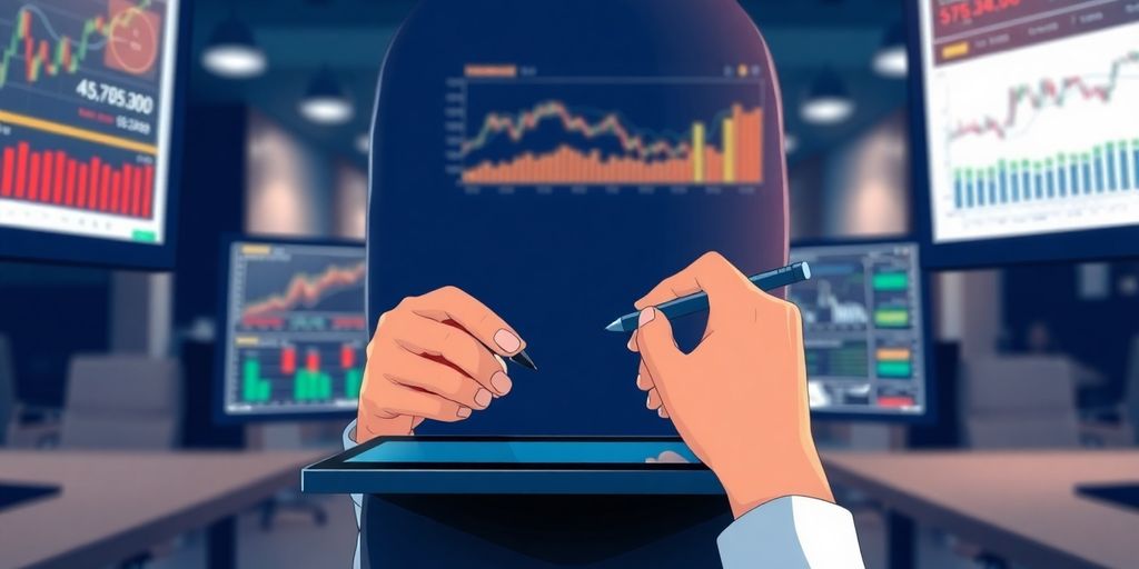 Treasury analyst reviewing financial data.