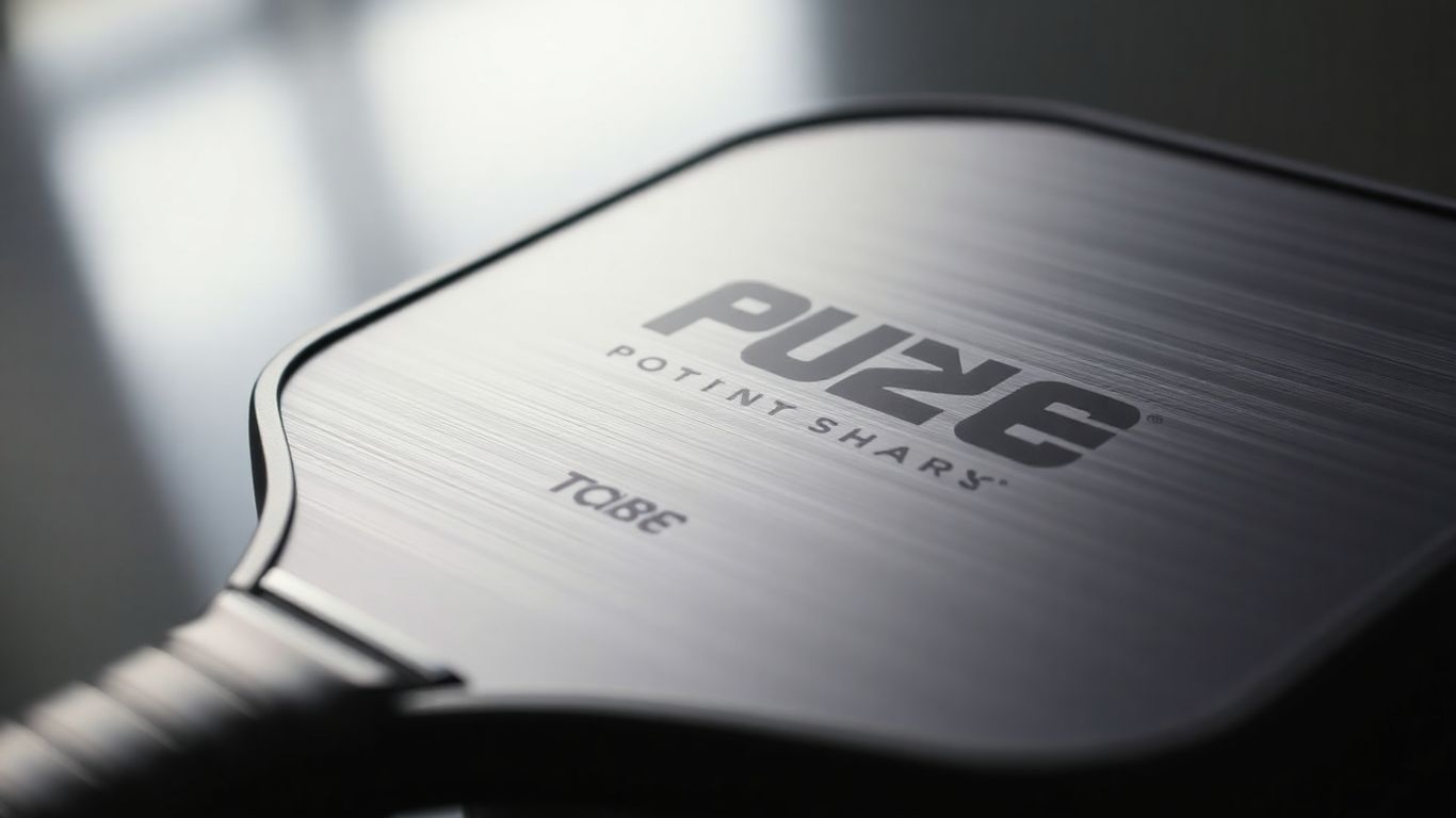 Modern pickleball paddle with textured surface.