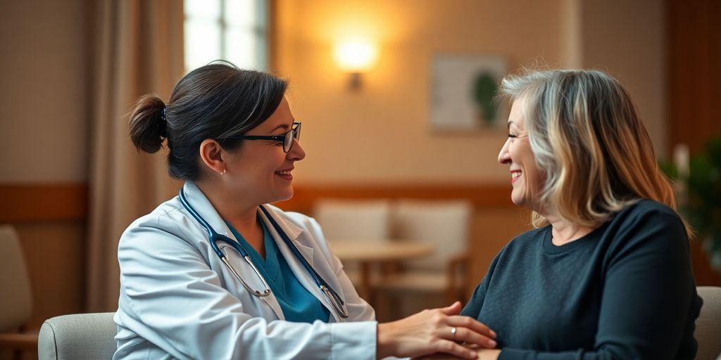 Pflegehelfer über Personalvermittlung: Wie funktioniert das? Pflegehelfer und Patient in herzlicher Interaktion.