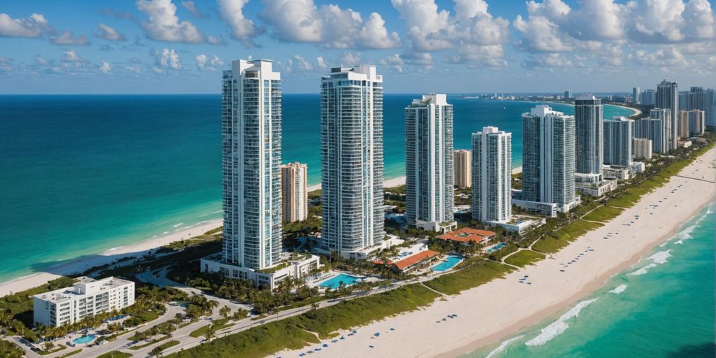 Sunny Isles high-rise condos and beach