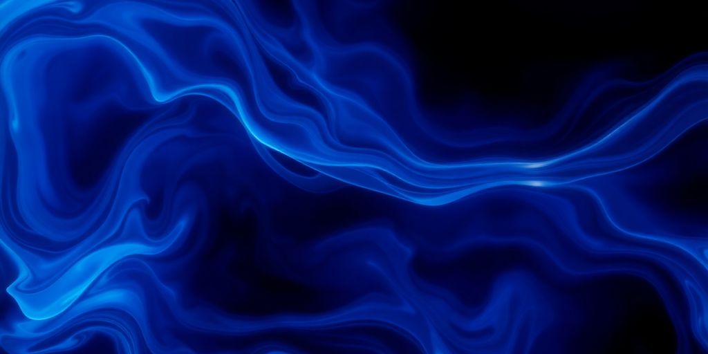Abstract blue hues, digital art, water, light.