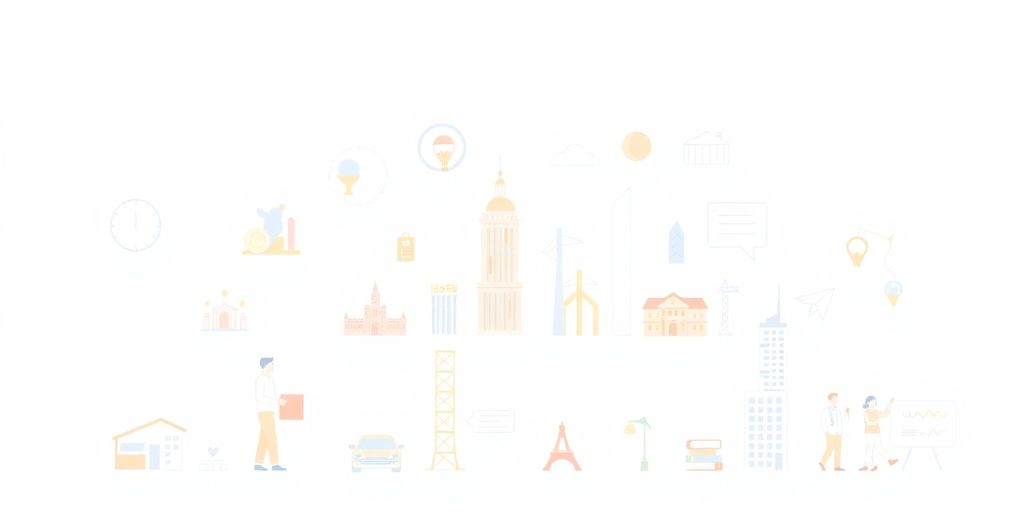 Illustrasjon av næringskoder og virksomheter.