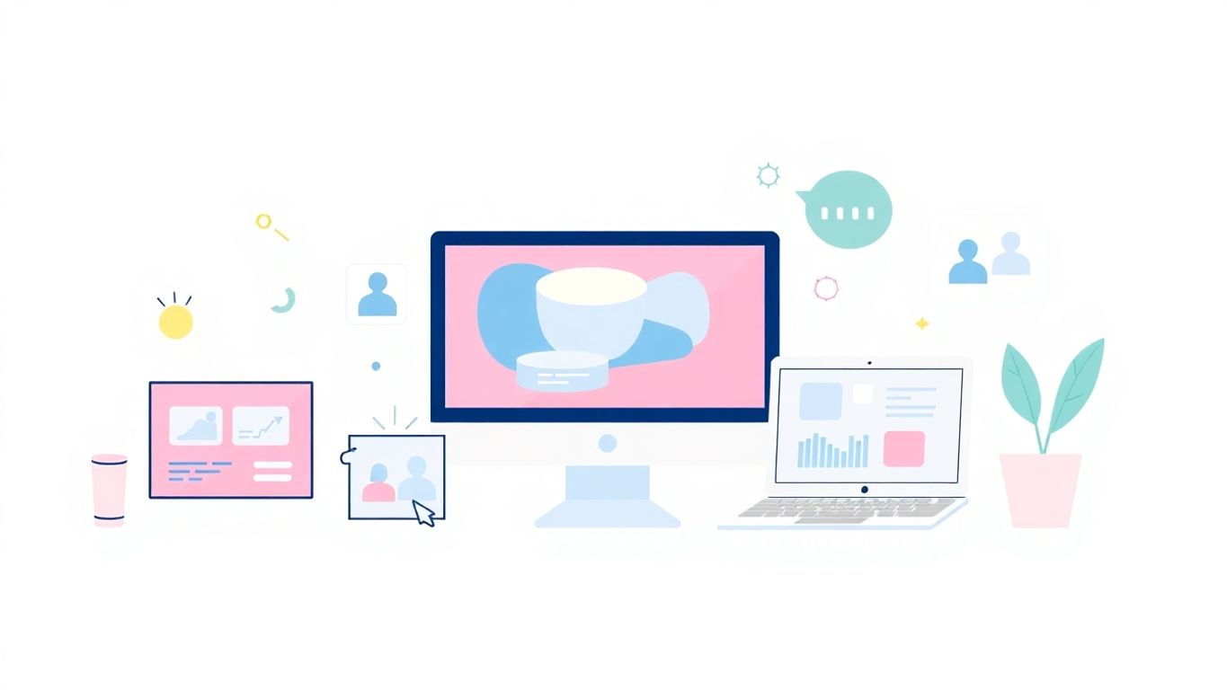 Illustrasjon av tilgjengelig design med enkle elementer.