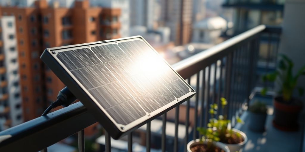 panneau solaire sur balcon