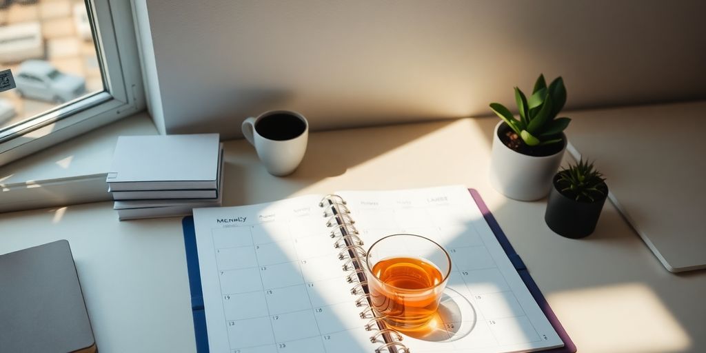 Professional scheduling calendar.