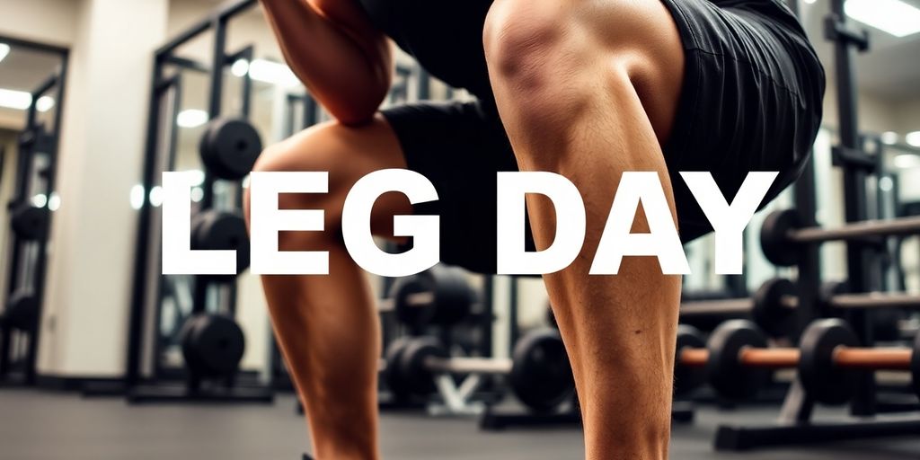 Person squatting with weights in a gym setting.