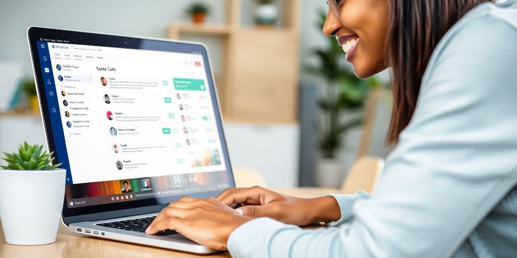 Person using laptop with OpenAI ChatGPT interface visible.