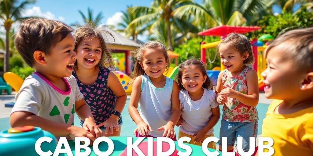 Children playing at Cabo Kids Club in Los Cabos.