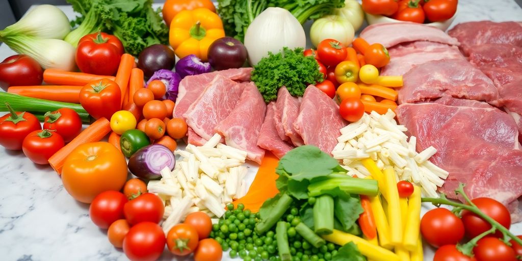 Fresh ingredients prepared for a delicious meal.