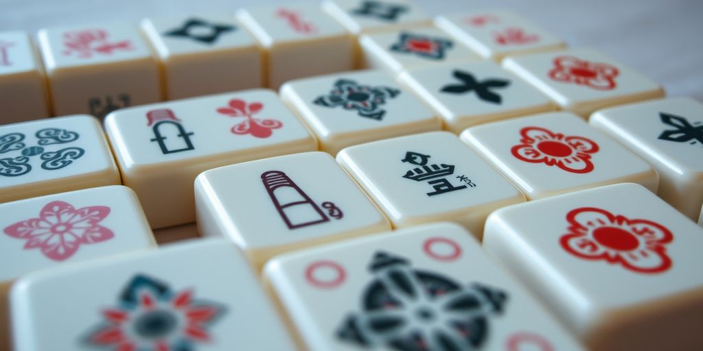 American Mahjong special tiles close-up