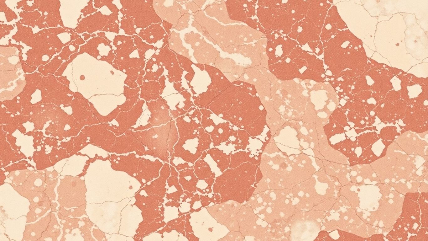 Close-up of polished Breccia Vino marble slab surface