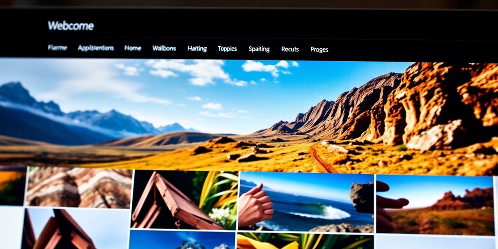 Bright, clear, crisp images of a website.