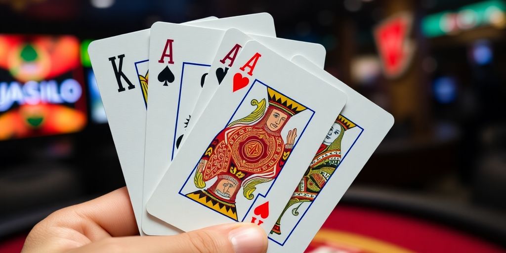 Blackjack face cards and Ace.