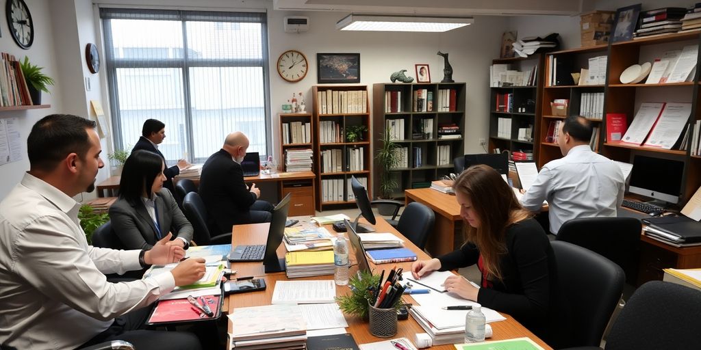Cankaya translation office, staff and materials.