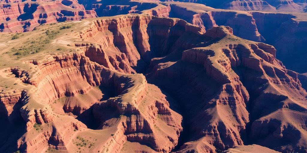 Vue aérienne des canyons majestueux du Colorado.
