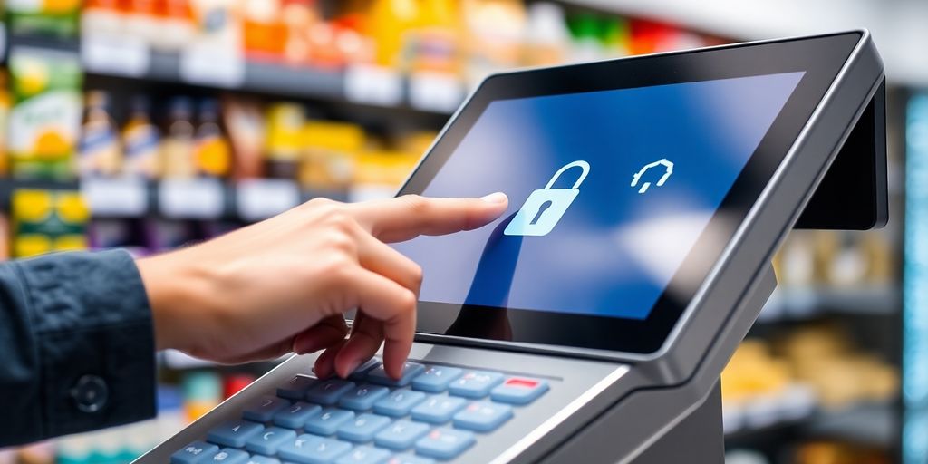 Secure POS system with data protection.