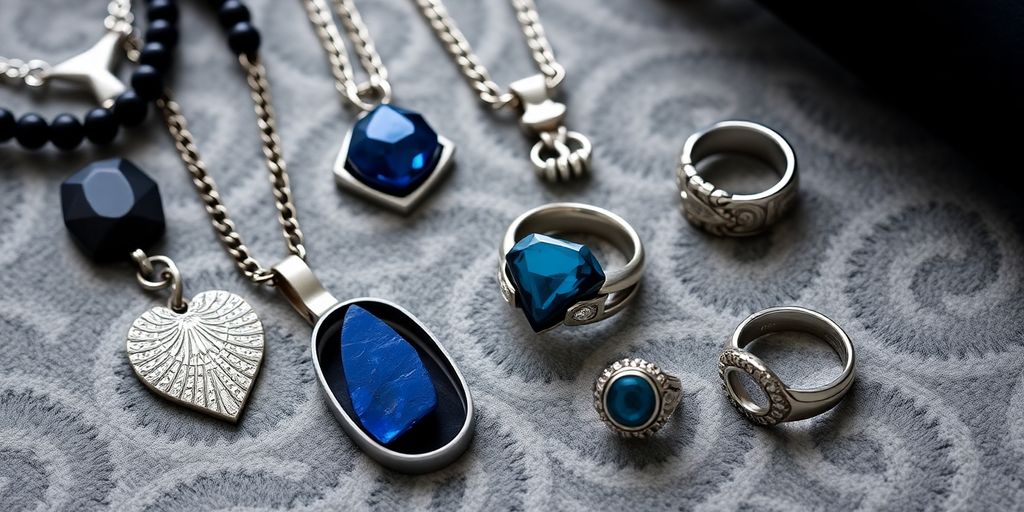 Close-up of unique men's jewelry from Craftd London.