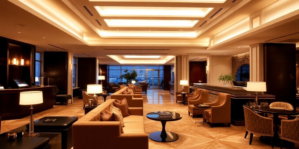 Luxurious interior of a concierge service.