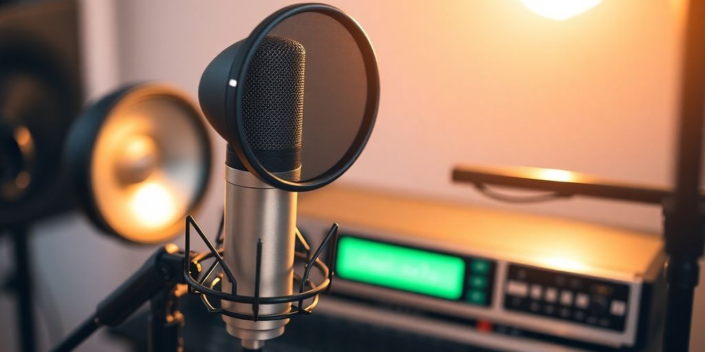 Micrófono profesional para pódcast.