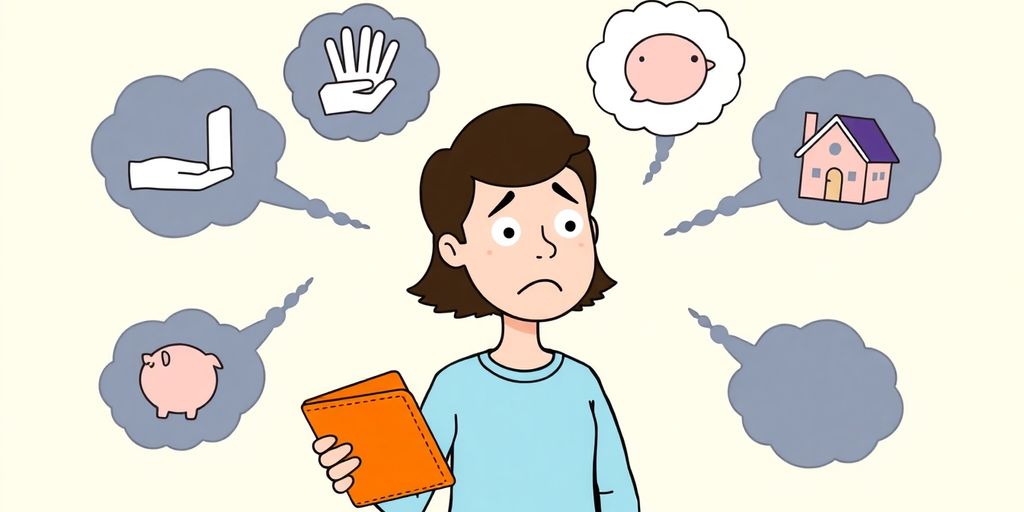 Person holding empty wallet, contemplating financial options