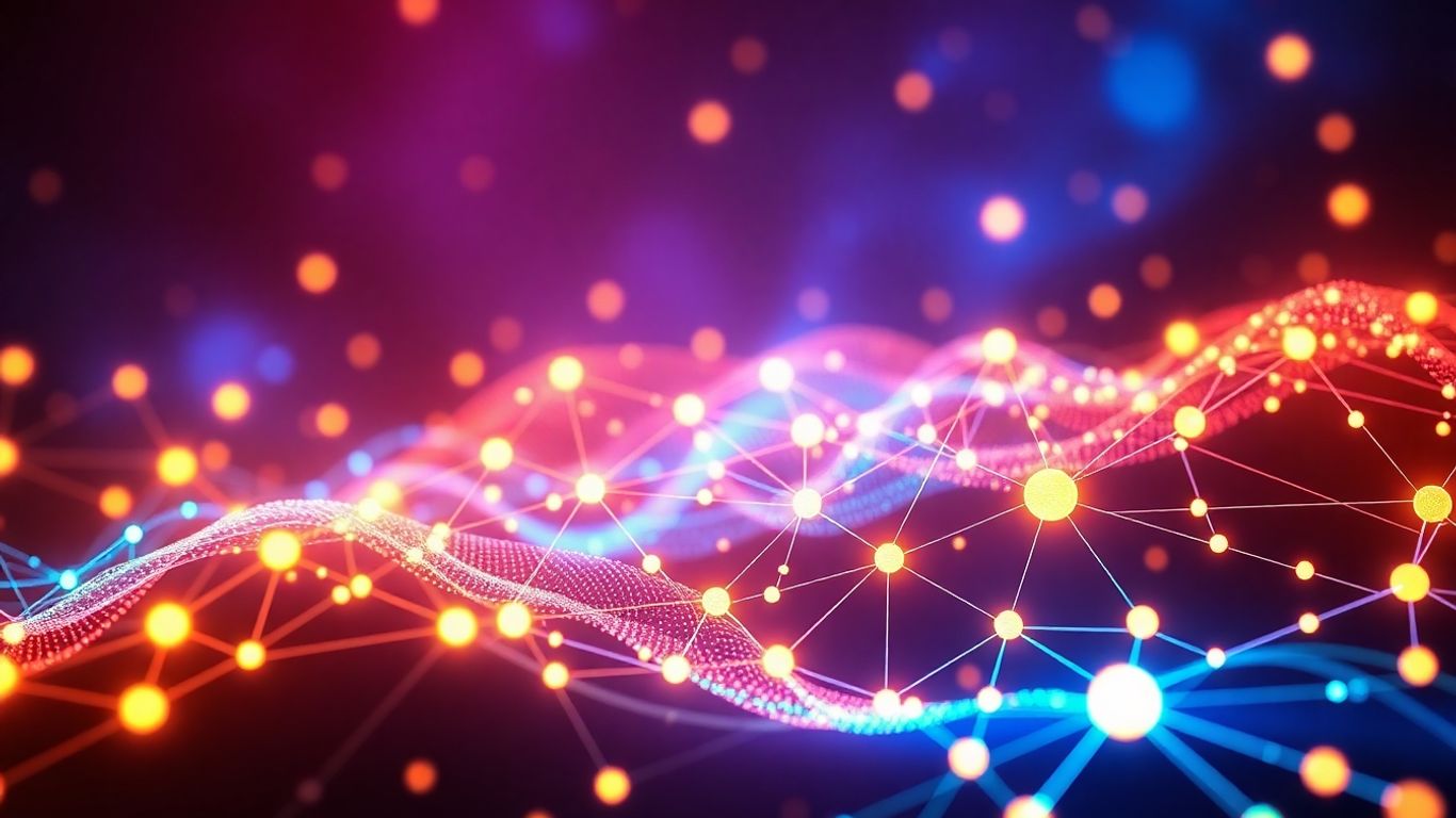 Digital currency nodes in a glowing network