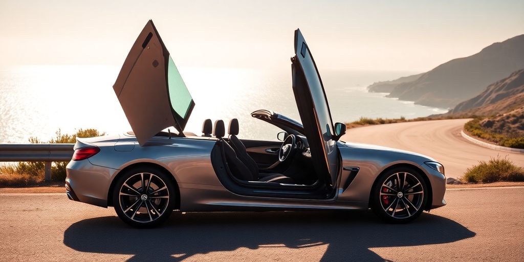 Voiture de luxe sur une route côtière