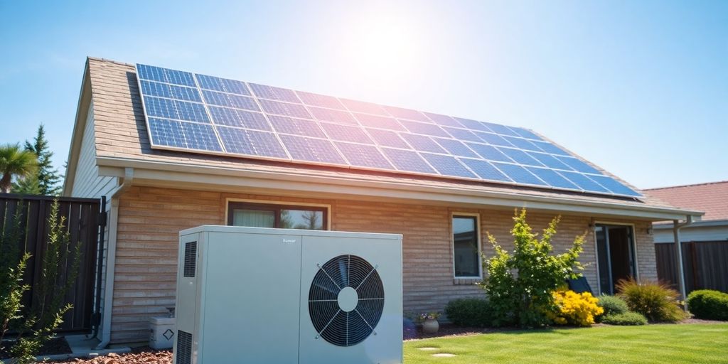 Pompe à chaleur et panneaux solaires