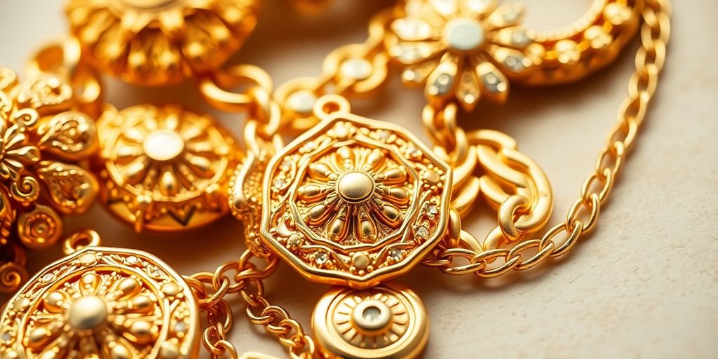 Bijoux en or détaillant les droits des vendeurs.