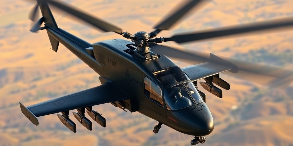 An AH-1G Cobra attack helicopter in fast, low flight.