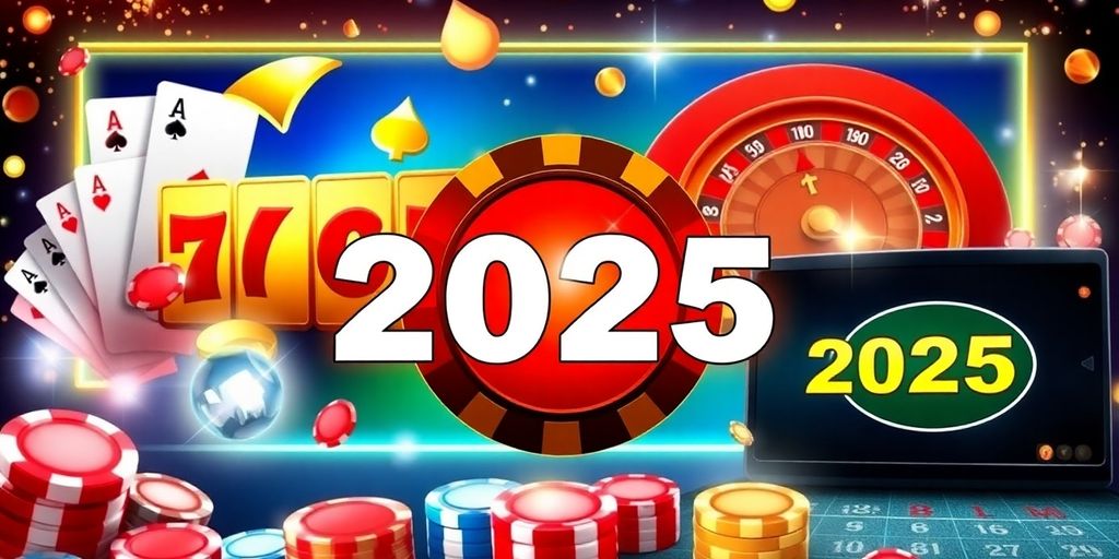 Colorful online casino games and chips for 2025.